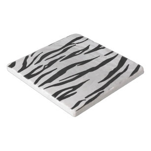 Tiger Black and White Print Trivet