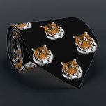 Tiger Black Background Tie<br><div class="desc">Tiger Black Background Tie.</div>