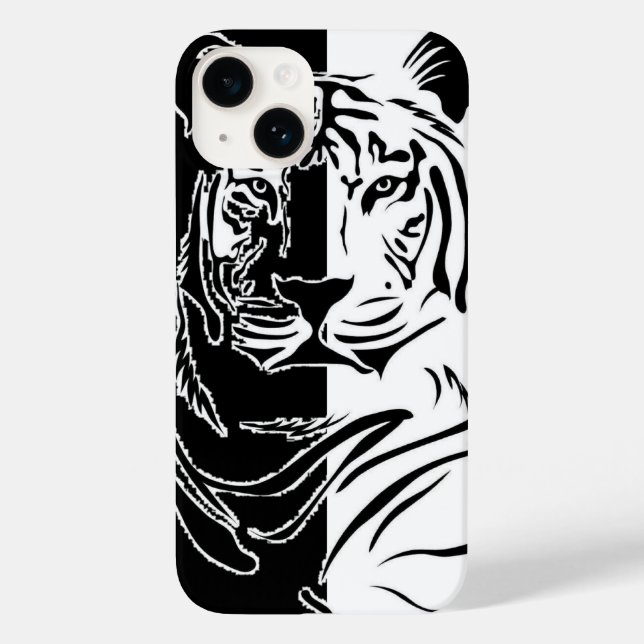 Tiger Black White  Case-Mate iPhone Case (Back)