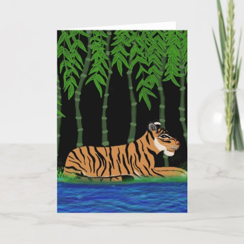 Tiger blank card