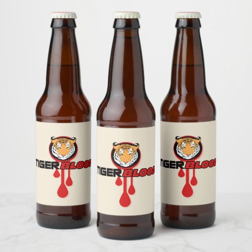 Tiger Blood Beer Bottle Label