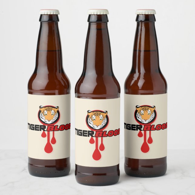 Tiger Blood Beer Bottle Label (Bottles)