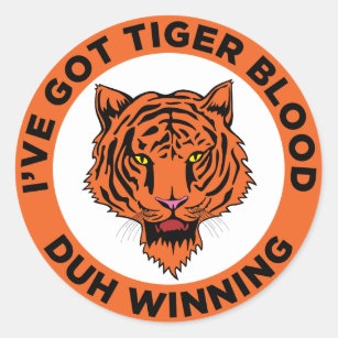 Tiger Blood Classic Round Sticker