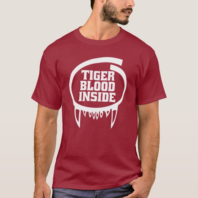 Tiger Blood Inside Shirt for dark apparel (Front)