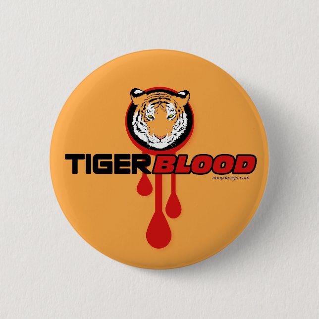 Tiger Blood Pinback Button (Front)