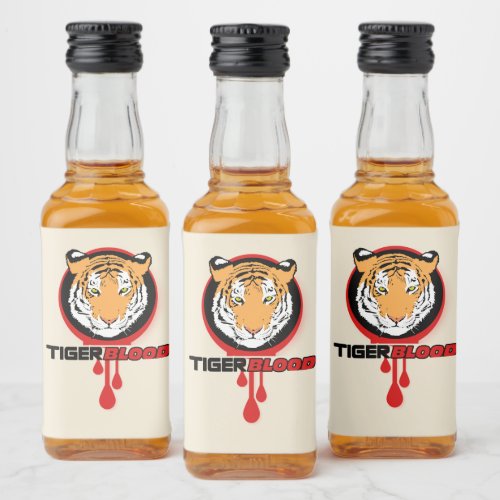 Tiger Blood Taste Liquor Bottle Label