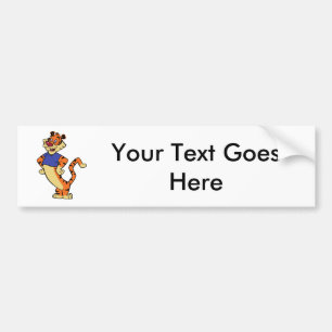 Tiger - Blue Mascot Bumper Sticker