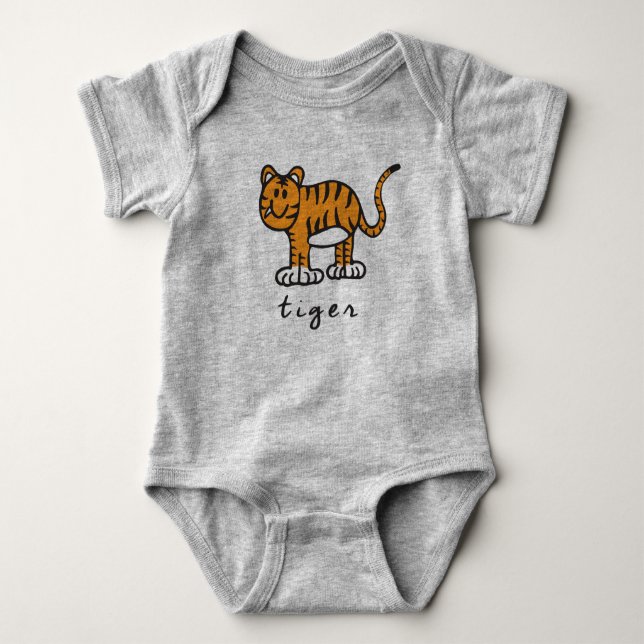 Tiger Bodysuit or One Piece (no underbase shown) (Front)