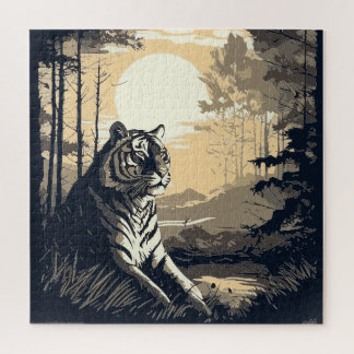 Tiger boho art  jigsaw puzzle