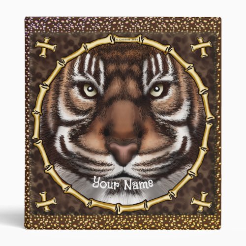 Tiger Bones custom name 3 Ring Binder