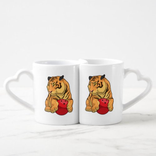 Tiger Bowling Bowling ball Coffee Mug Set