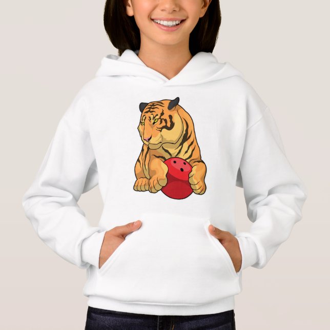 Tiger Bowling Bowling ball Hoodie (Front)