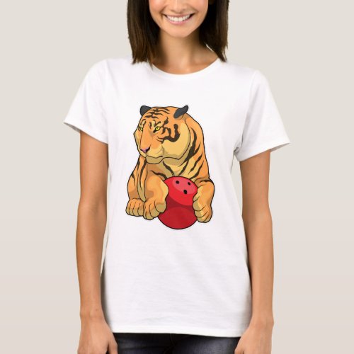 Tiger Bowling Bowling ball T_Shirt