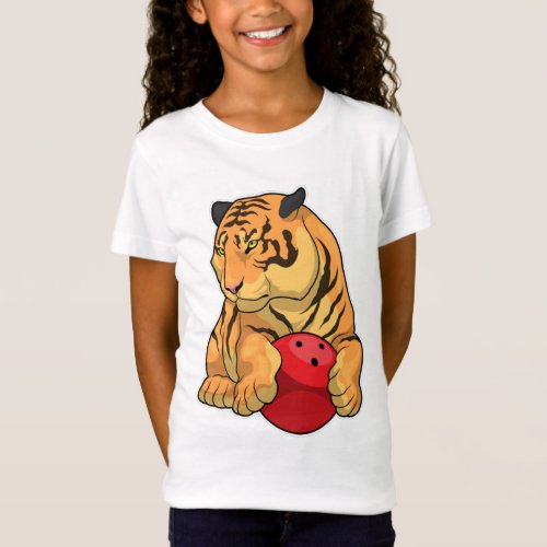 Tiger Bowling Bowling ball T_Shirt
