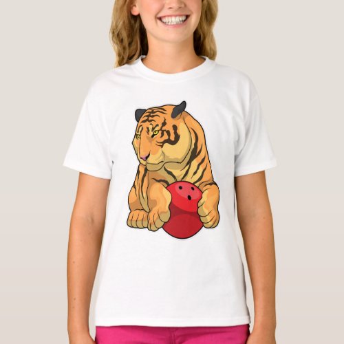 Tiger Bowling Bowling ball T_Shirt