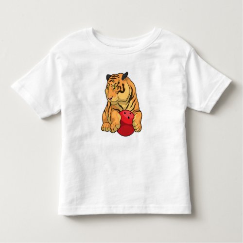 Tiger Bowling Bowling ball Toddler T_shirt
