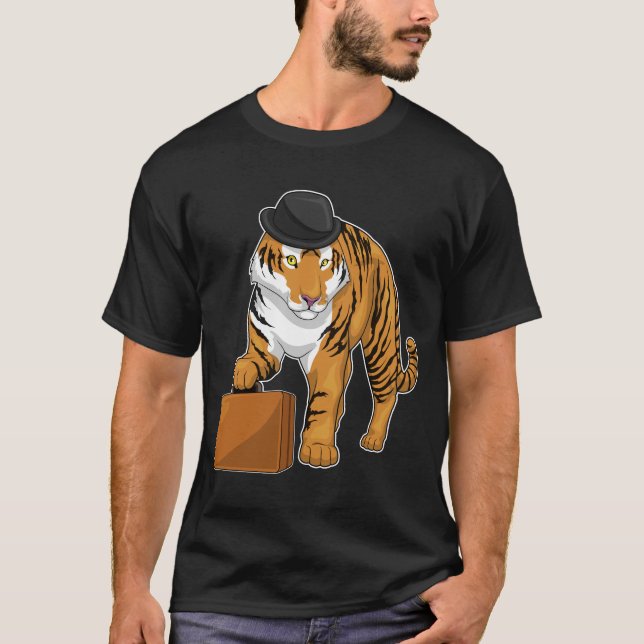 Tiger Briefcase T-Shirt (Front)