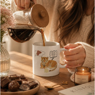 Tiger & Bunny Mug– Cute Animal comedic Giant Coffee Mug