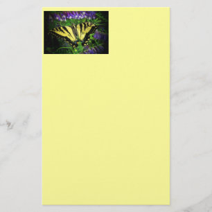 Tiger Butterfly on yellow Stationery