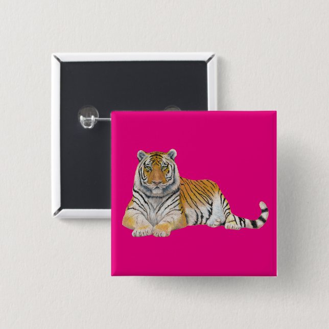 Tiger Button (Front & Back)
