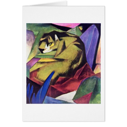Tiger By Franz Marc Cards (Front)