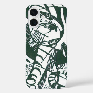 Tiger by Franz Marc, Vintage Expressionism Art iPhone 16 Case