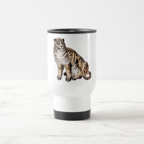 Tiger by Kono Bairei 1844_1895  Travel Mug