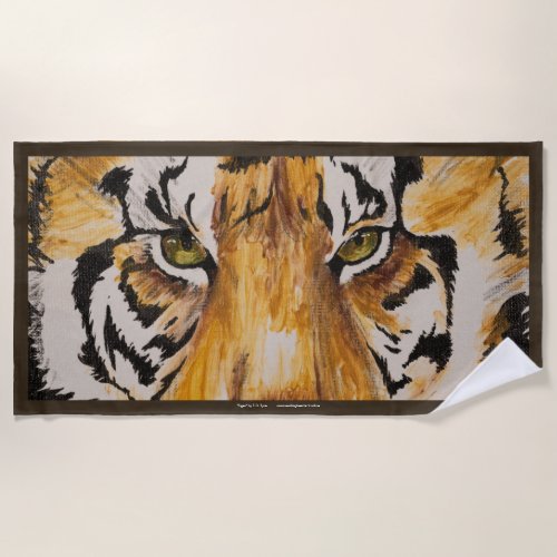 Tiger by TS Tyre Beach Towel