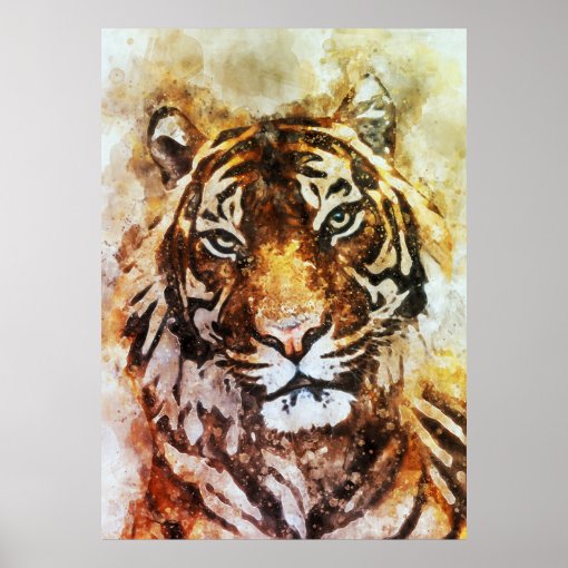 Tiger Canvas Art Poster | Zazzle