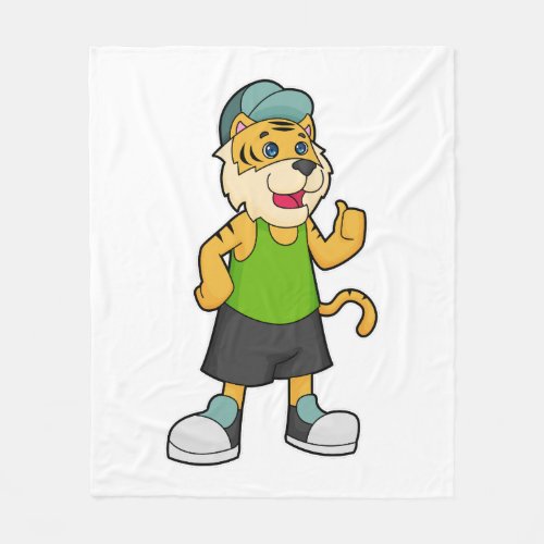 Tiger Cap Fleece Blanket