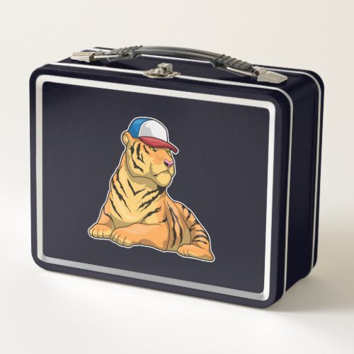 Tiger Cap Metal Lunch Box