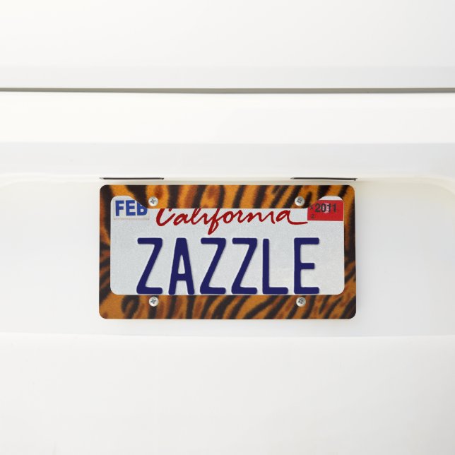 Tiger Cat Africa Personalize Destiny Destiny'S License Plate Frame (On Car)