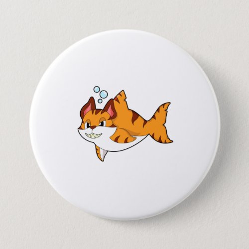 Tiger cat as Shark in WaterPNG Button
