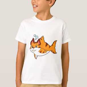 Tiger cat as Shark in Water.PNG T-Shirt