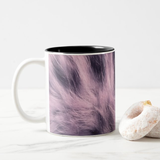Tiger Cat Pattern Two-Tone Mug (With Donut)