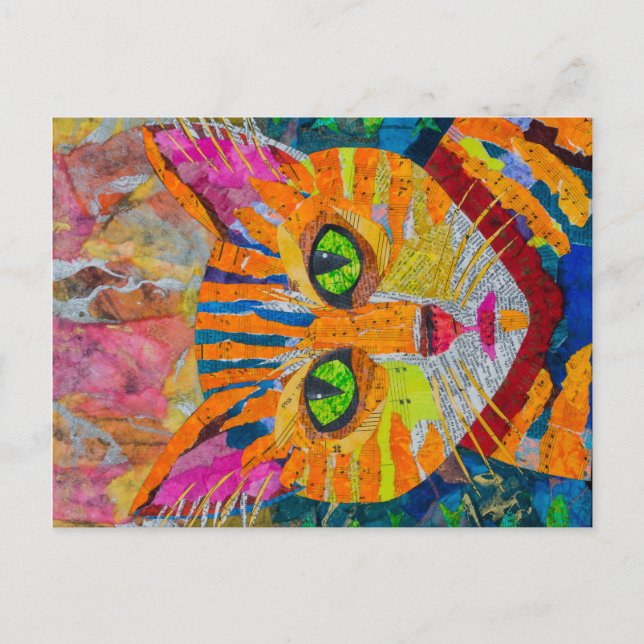 Tiger Cat Postcard (Front)