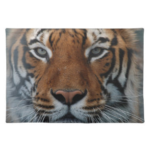 Tiger Cat Stripes Jungle Mist Animal Placemat