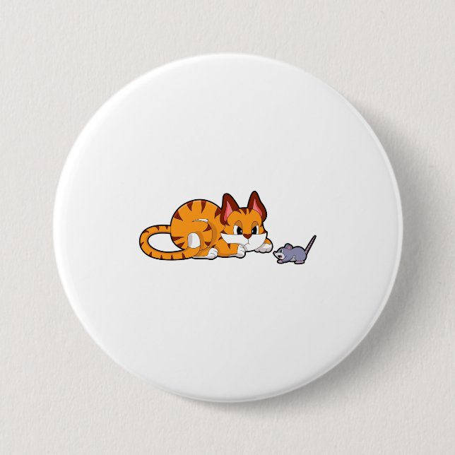 Tiger cat with Mouse Button (Front)