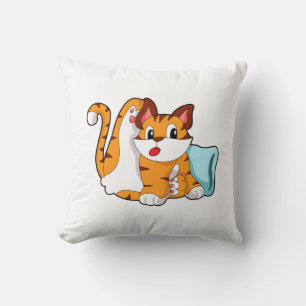 Tiger cat with Pillow