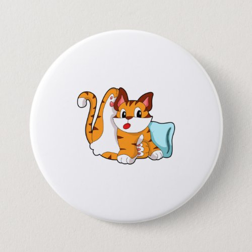 Tiger cat with Pillow Button