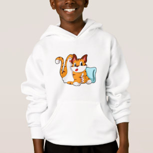 Tiger cat with Pillow Hoodie
