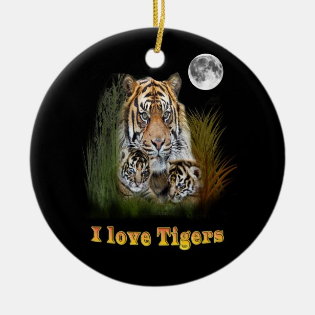 Tiger Ceramic Ornament (Front)