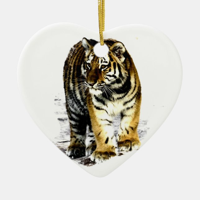 Tiger Ceramic Ornament (Front)