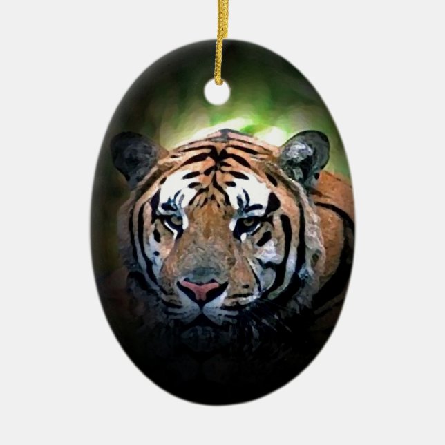 Tiger Ceramic Ornament (Front)