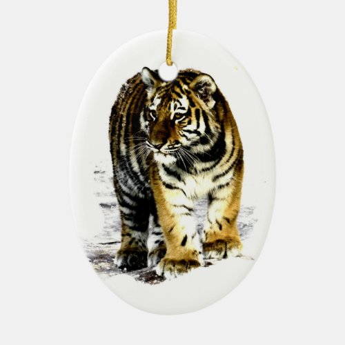 Tiger Ceramic Ornament