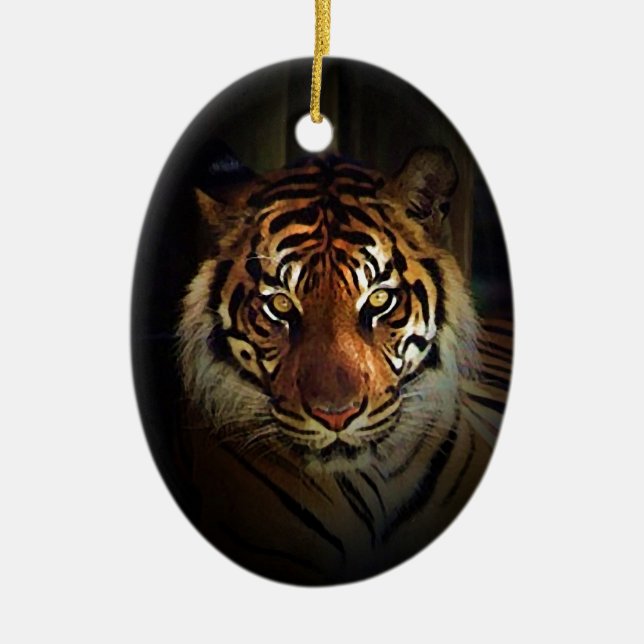 Tiger Ceramic Ornament (Front)