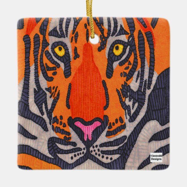 Tiger - Ceramic Ornament (Front)