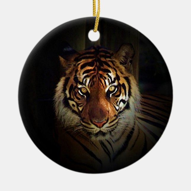 Tiger Ceramic Ornament (Front)