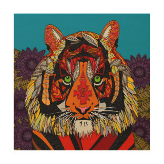 tiger chief 2 wood wall art