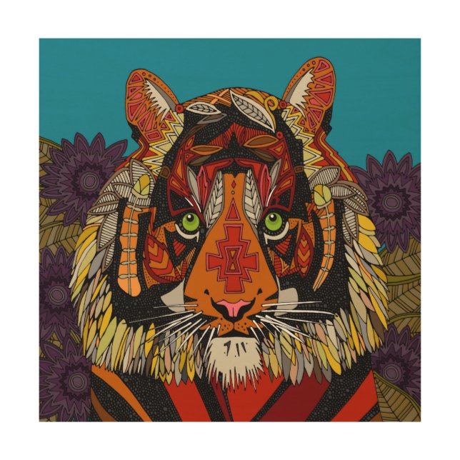 tiger chief 2 wood wall art (Front)
